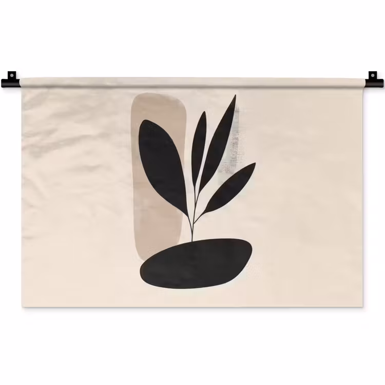 Wandteppich - Pflanze - Beige - Japanisch — 1