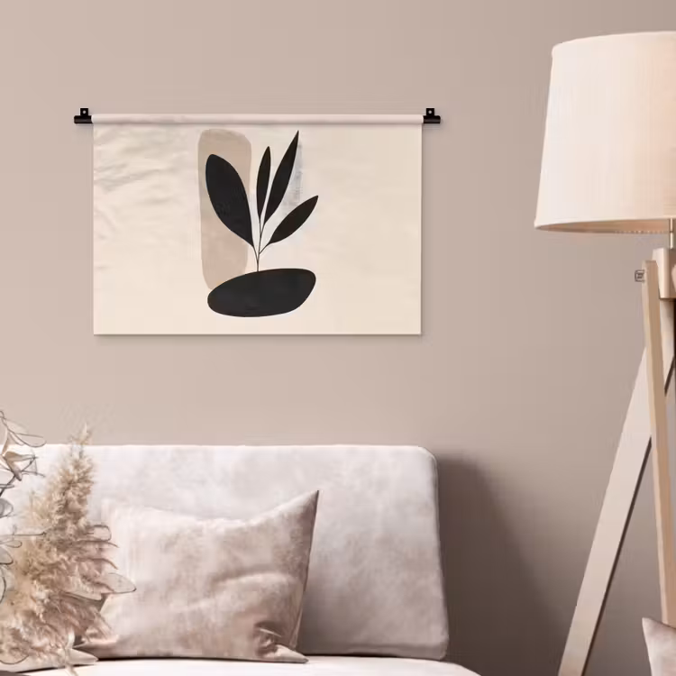 Wandteppich - Pflanze - Beige - Japanisch — 2