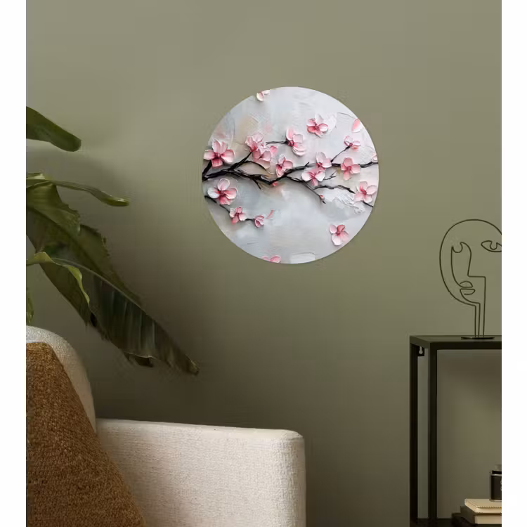 Runde Tapete - Blüte - Künstlerisch - Rosa - Sakura — 3