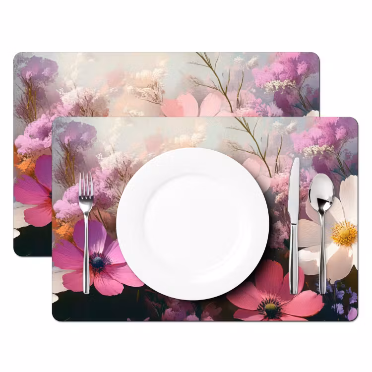 Tischset - 6 Stück - Blumen - Bunt - Blühend — 2