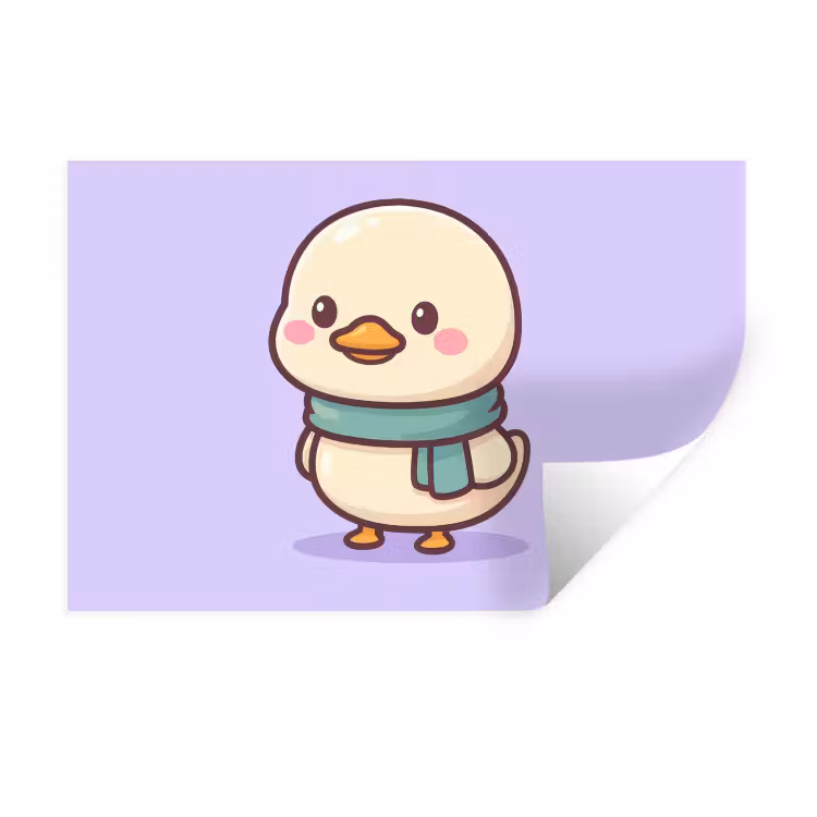Wandtattoo – Duck - Schal - Lila — 1
