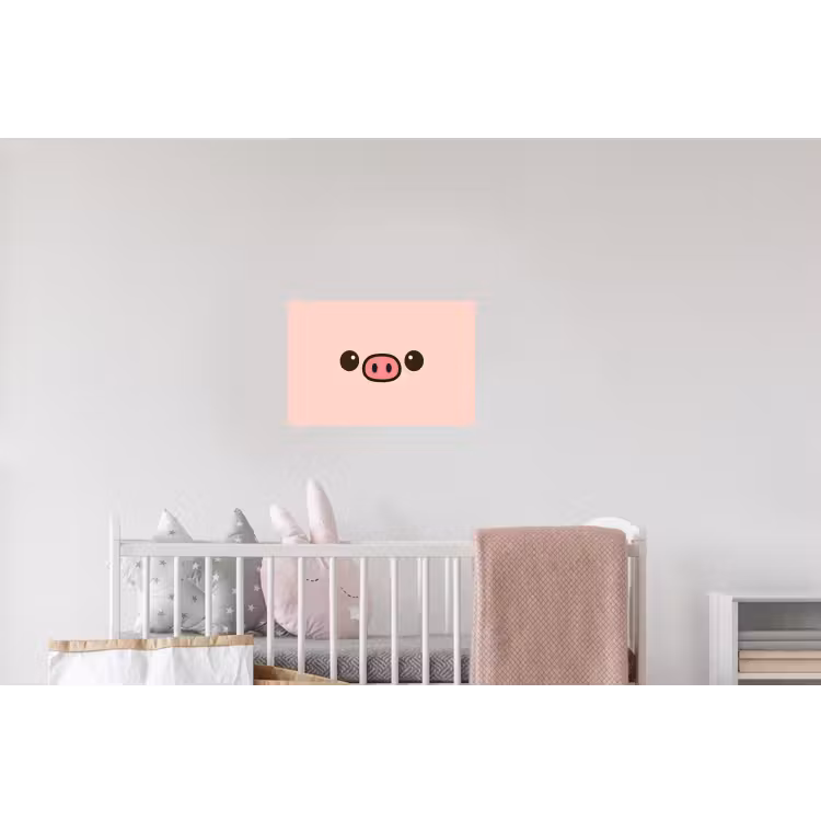 Wandtattoo – Schwein - Rosa - Minimalistisch — 5