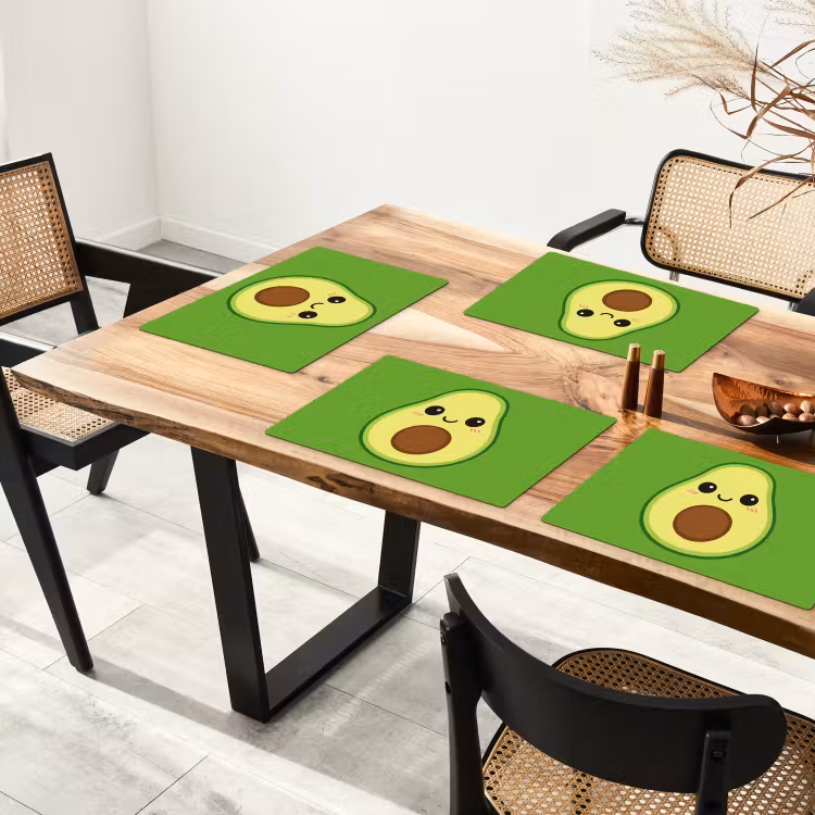 Tischset - 6 Stück - Avocado - Grün - Verspielt — 3