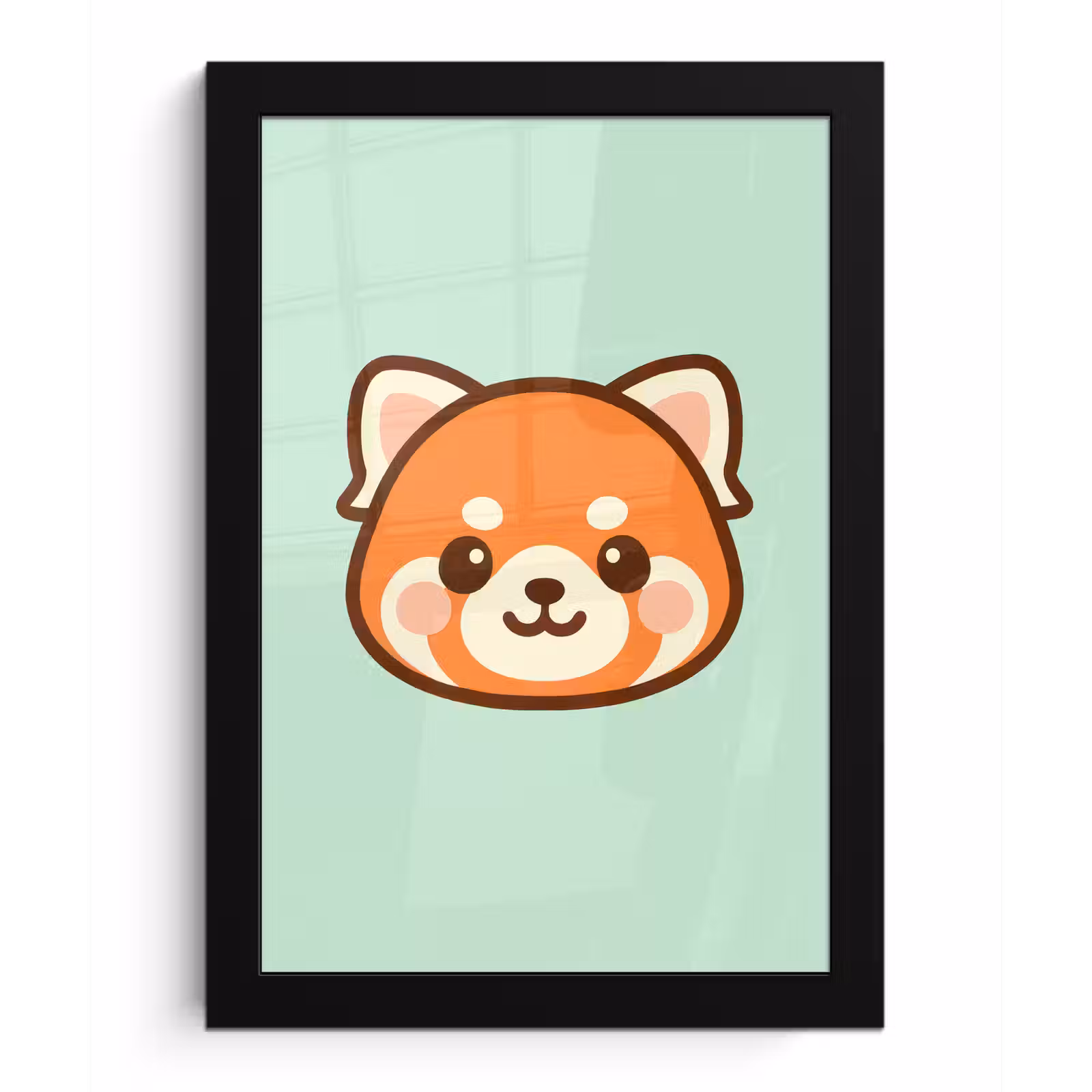 Bilder mit Rahmen - Roter Panda - Grün - Cartoon — 1