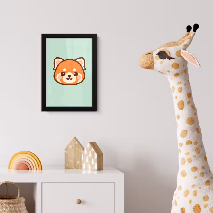 Bilder mit Rahmen - Roter Panda - Grün - Cartoon — 5