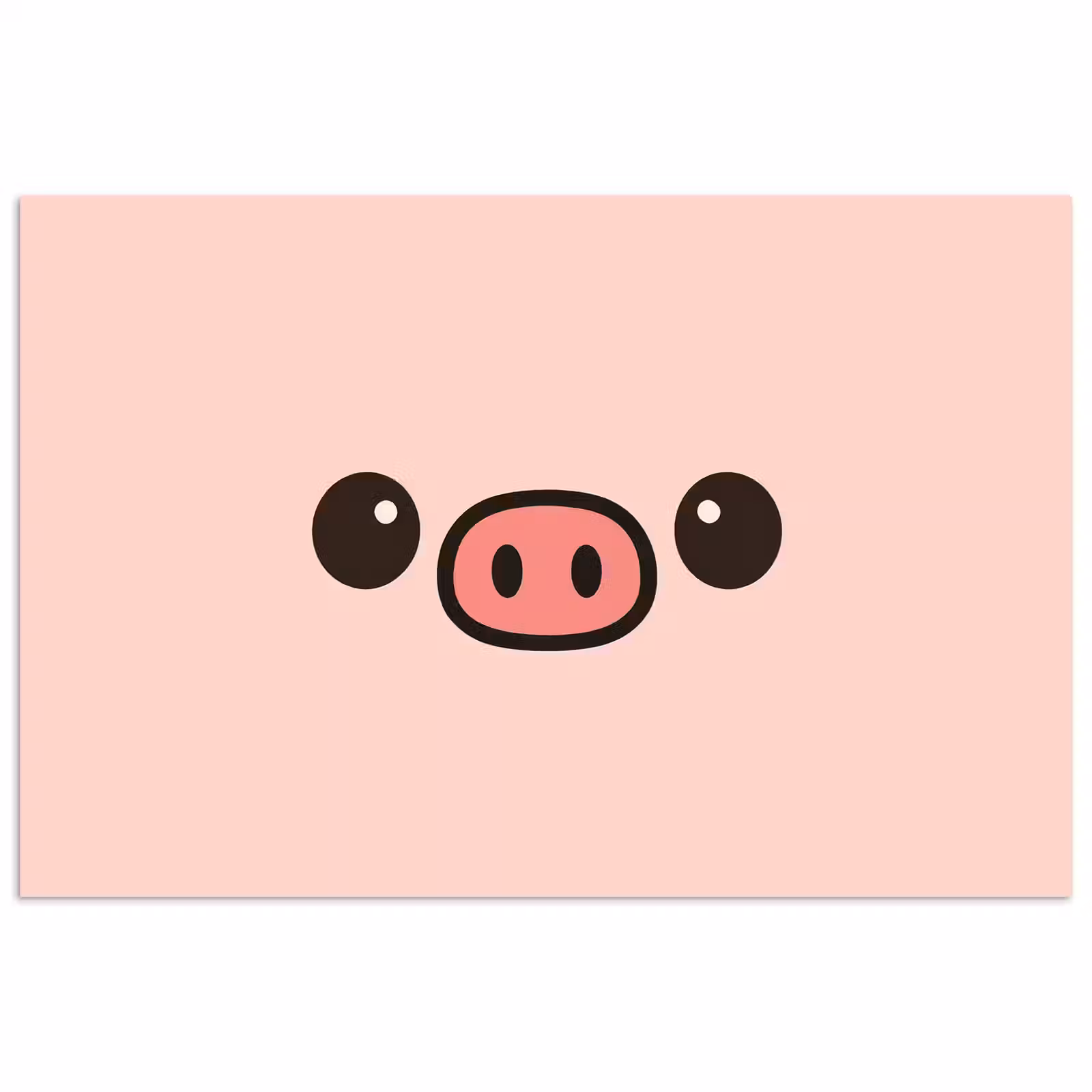 Poster - Schwein - Rosa - Minimalistisch — 1