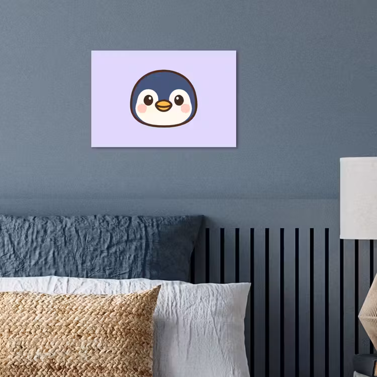 Poster - Pinguin - Lila - Niedlich — 3