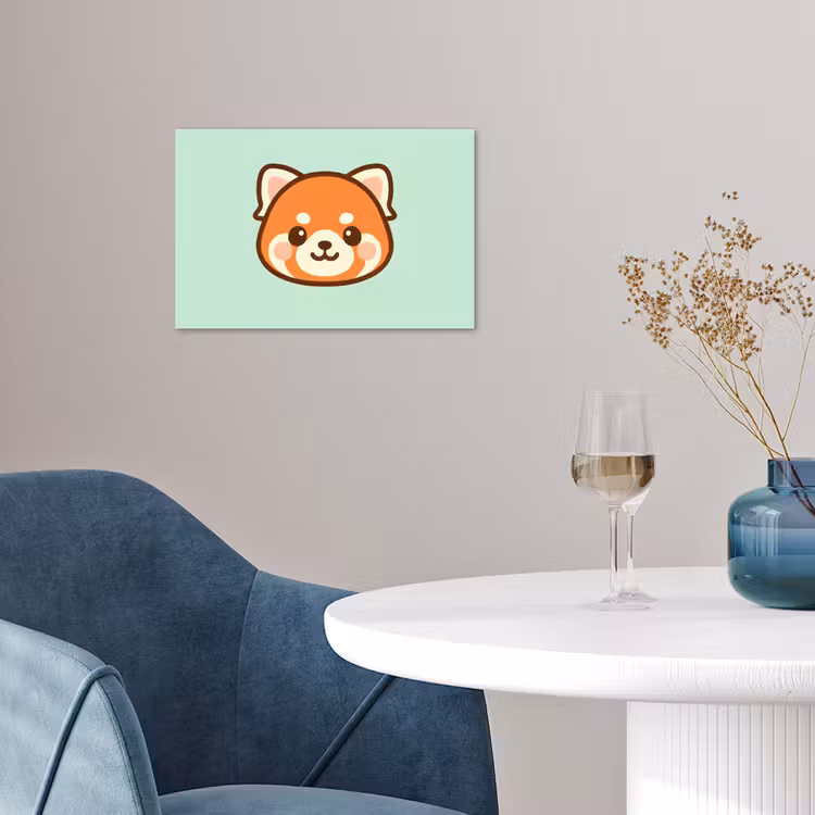 Poster - Roter Panda - Grün - Cartoon — 4
