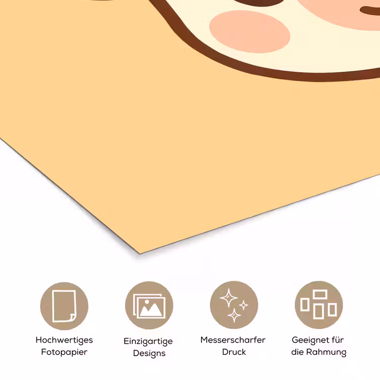 Poster - Kuh - Orange - Cartoon — 5