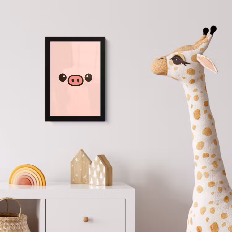 Bilder mit Rahmen - Schwein - Rosa - Minimalistisch — 5