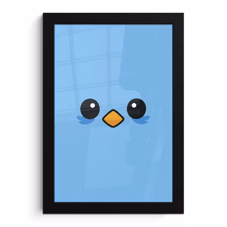 Bilder mit Rahmen - Vogel - Blau - Einfach — 1