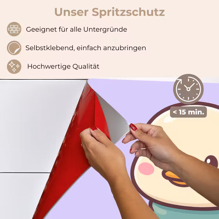 Spritzschutz Küche - Duck - Schal - Lila — 5