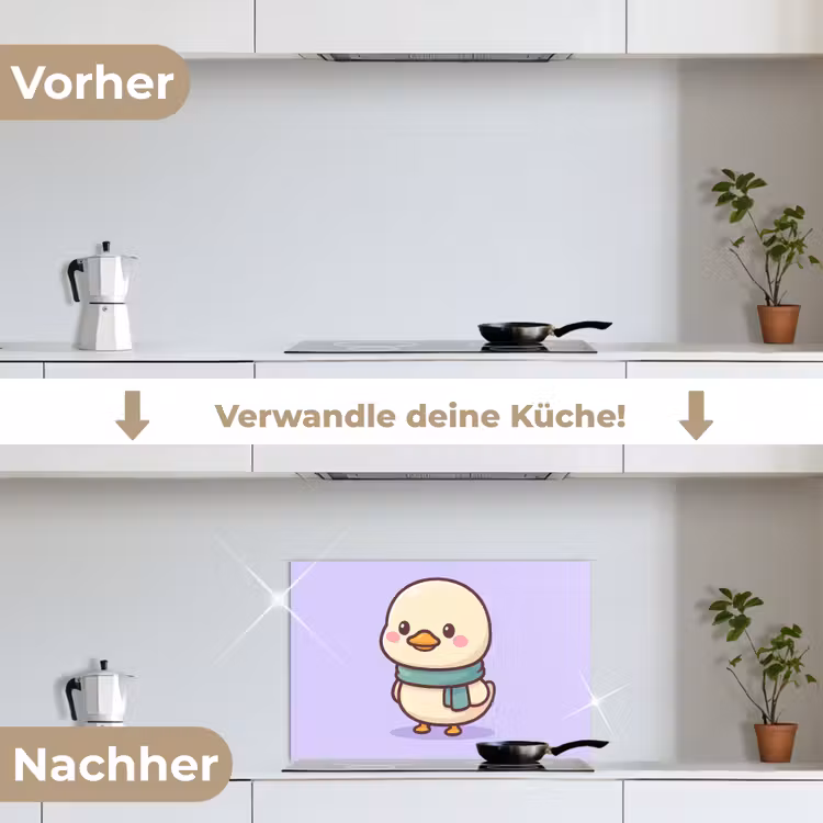 Spritzschutz Küche - Duck - Schal - Lila — 7