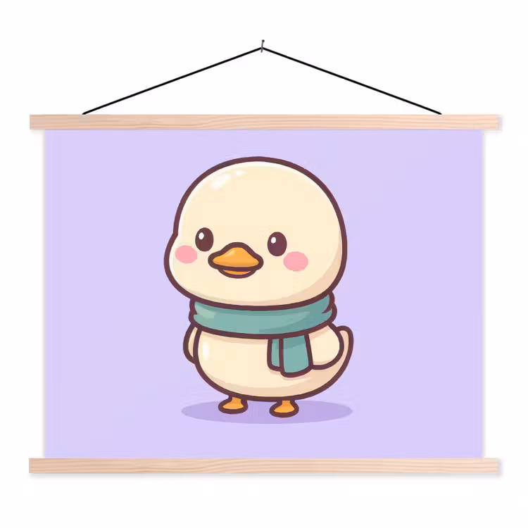 Stoffbild - Duck - Schal - Lila — 1
