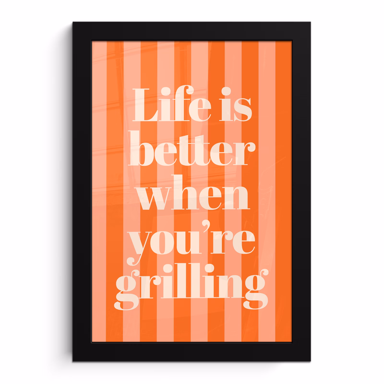 Bilder mit Rahmen - Text - Gestreift - Orange - Sommer — 1