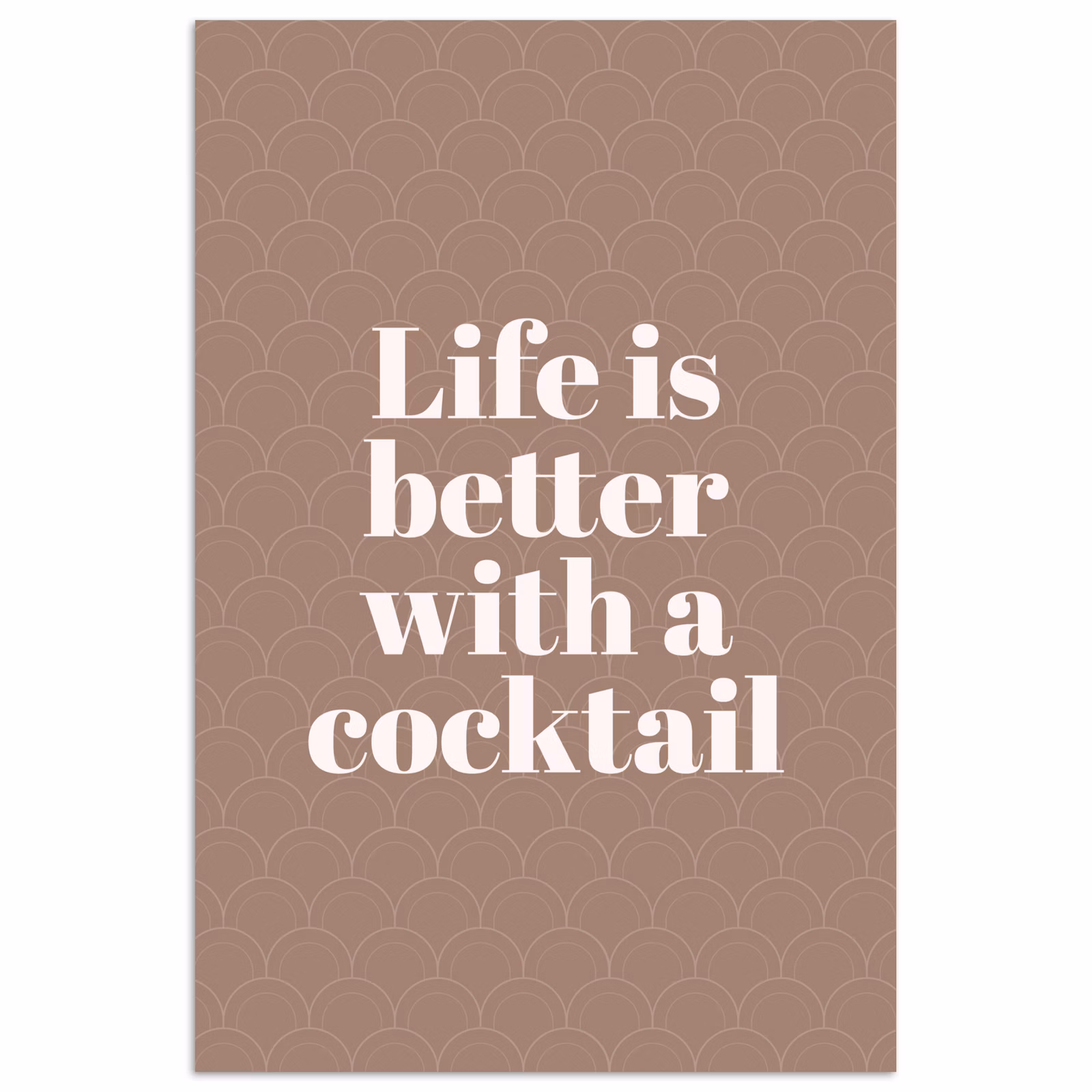 Poster - Cocktail - Text - Muster - Weiß — 1