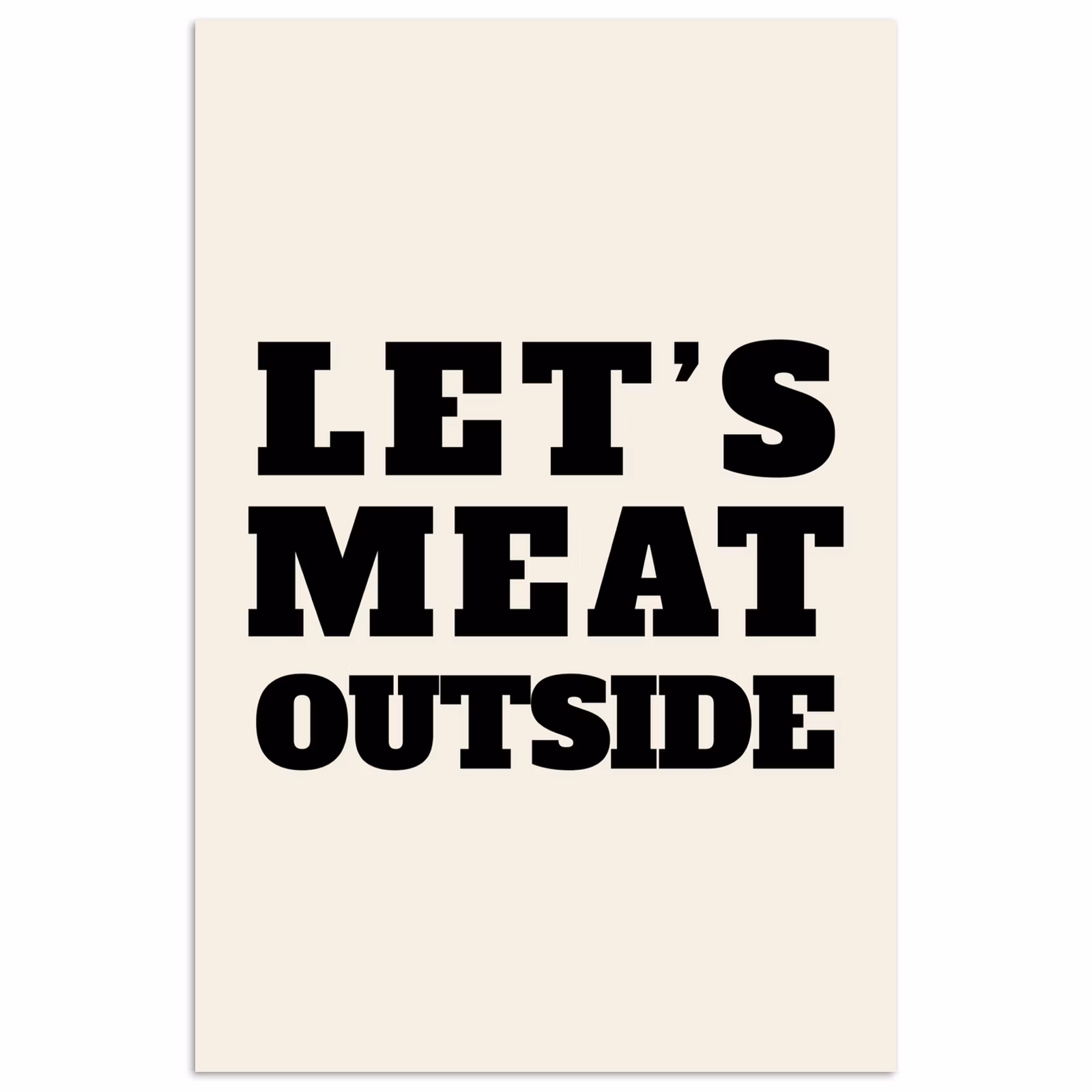 Poster - Text - Blockschrift - Schwarz - Fleisch — 1