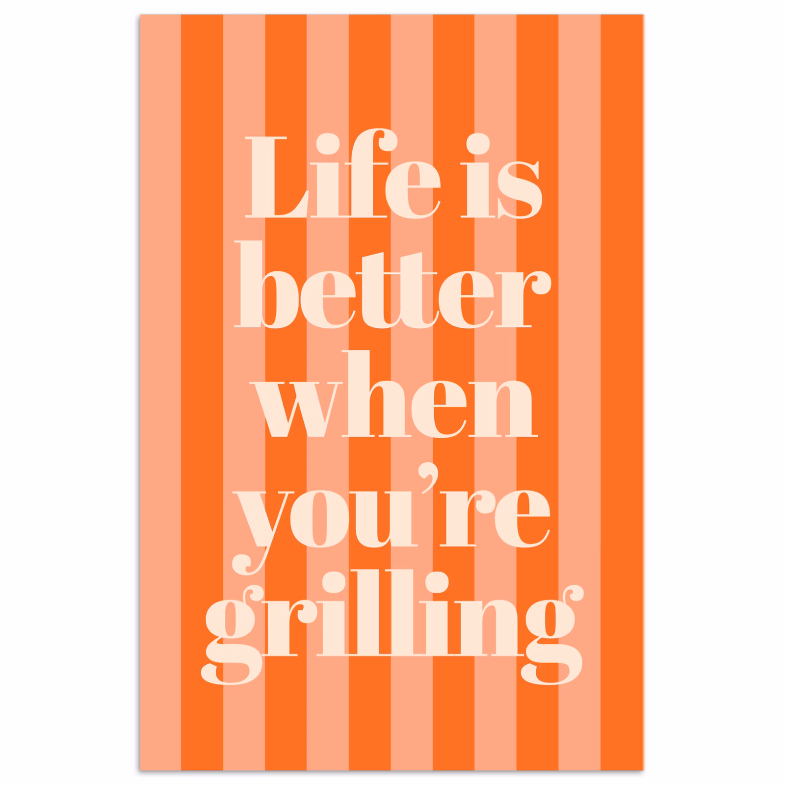 Poster - Text - Gestreift - Orange - Sommer — 1