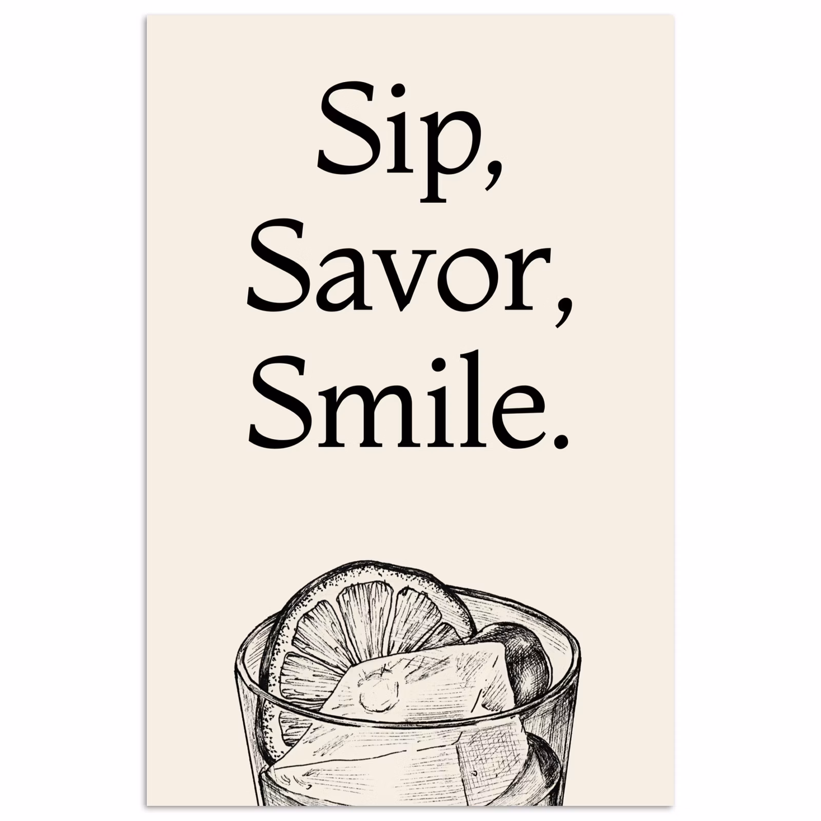 Poster - Text - Glas - Signiert - Zitrone — 1