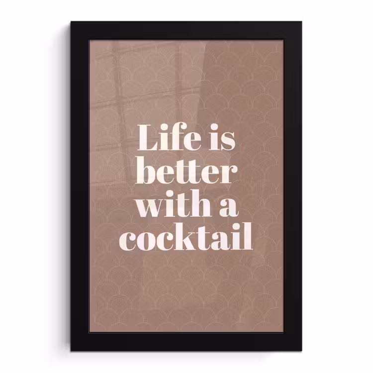 Bilder mit Rahmen - Cocktail - Text - Muster - Weiß — 1