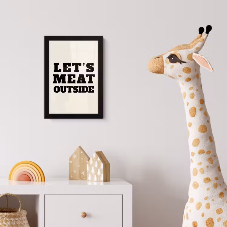 Bilder mit Rahmen - Text - Blockschrift - Schwarz - Fleisch — 5