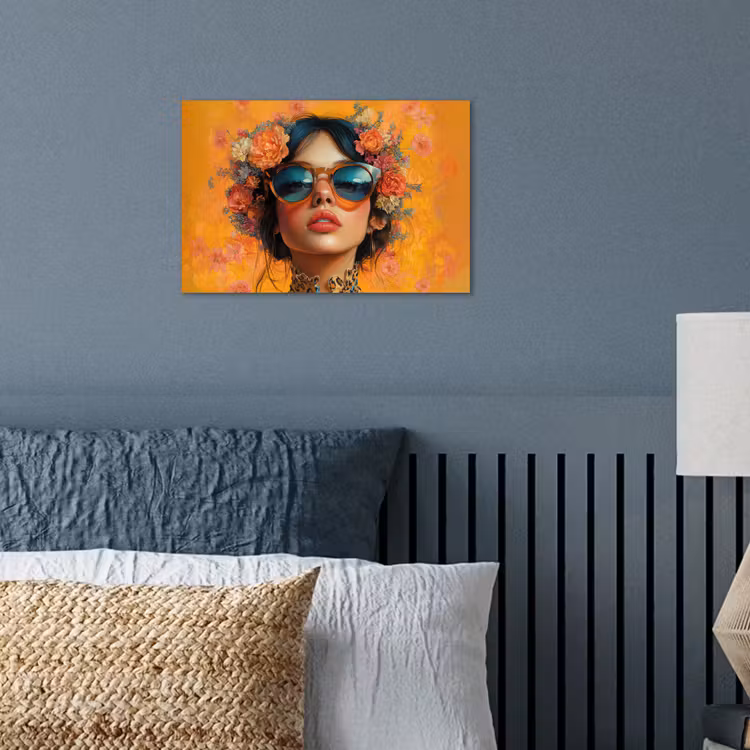 Poster - Frau - Blumen - Ästhetik - Orange — 3