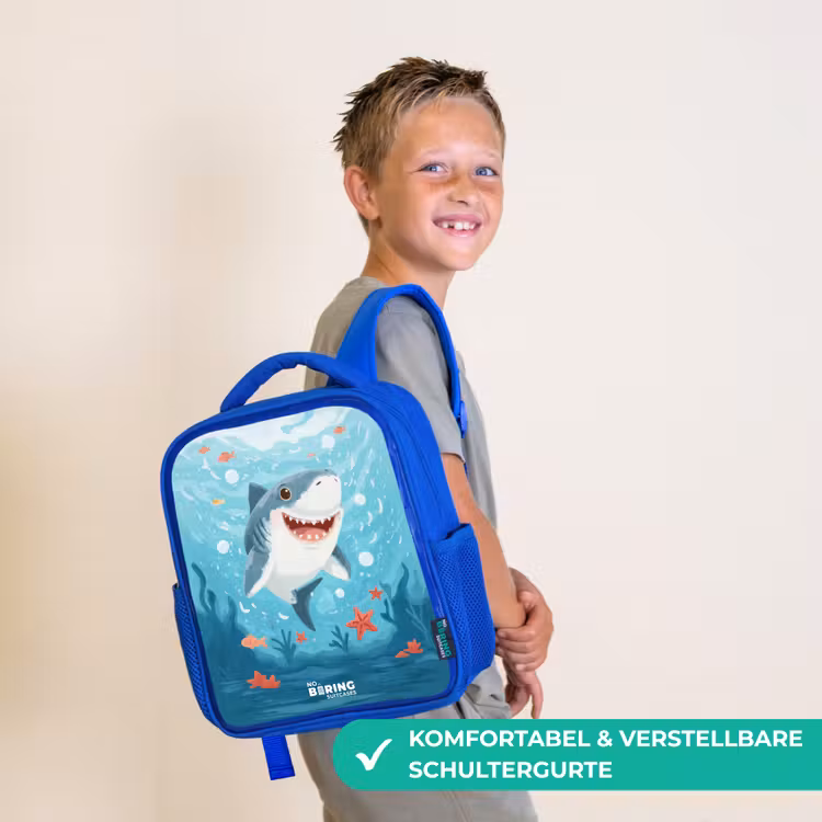 Kinderrucksack - Blau - Hai - Wasser - Meer — 3