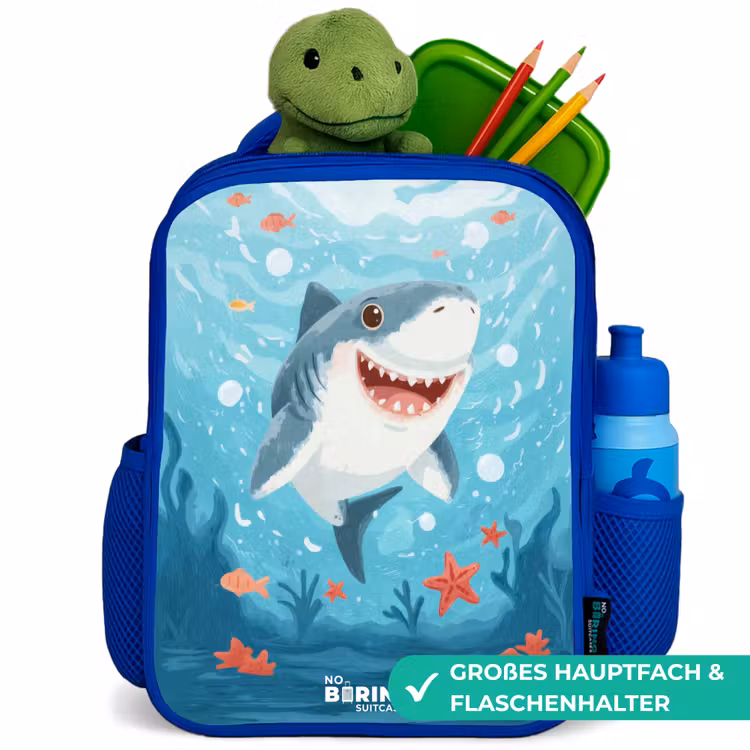 Kinderrucksack - Blau - Hai - Wasser - Meer — 4