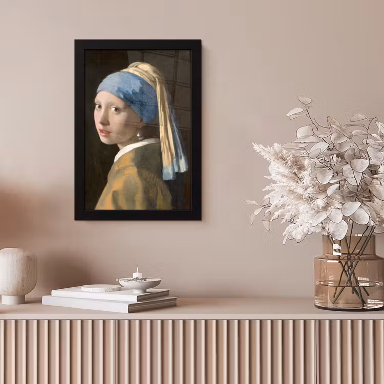 Bilder mit Rahmen - Das Mädchen mit dem Perlenohrring - Gemälde von Johannes Vermeer — 4