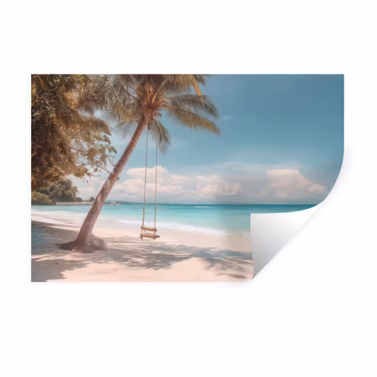 Wandtattoo – Palme - Schaukel - Strand - Himmel — 1