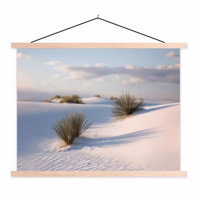 Stoffbild - Dünen - Gras - Wolken - Beige — 1