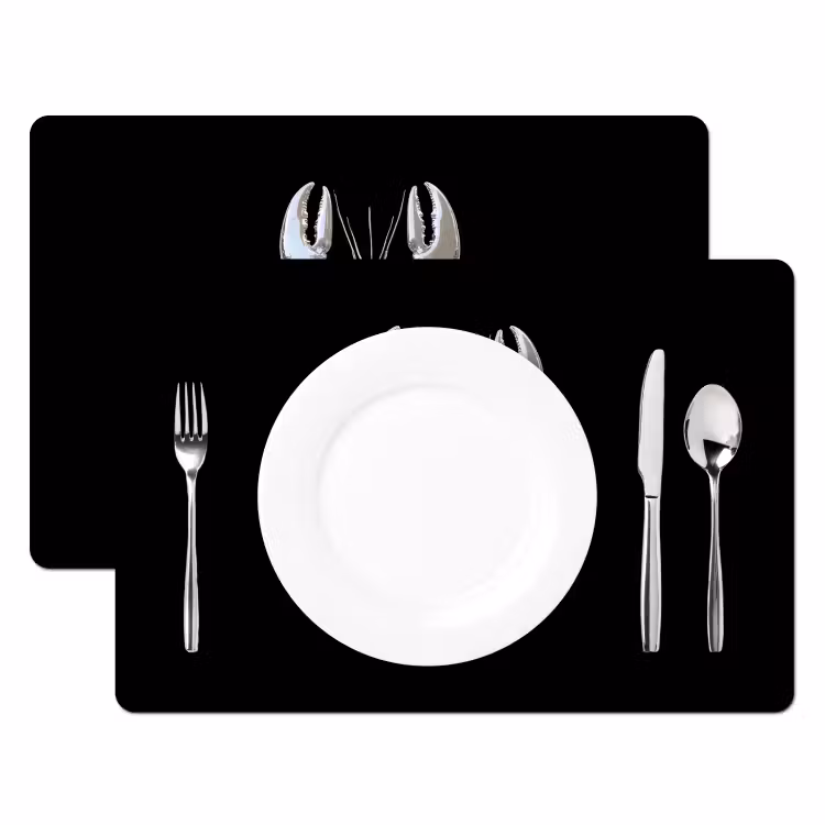 Tischset - 6 Stück - Hummer - Silber - Metallisch - Luxus — 2