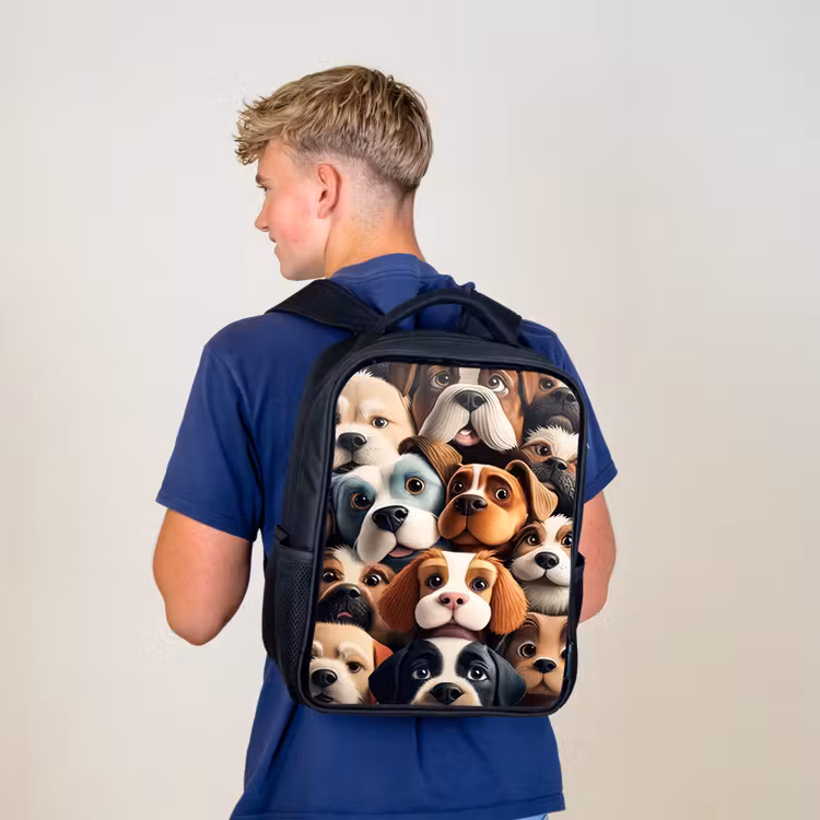 Kinderrucksack - Schwarz - Kläffende Bande — 5