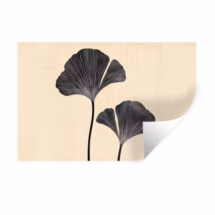 Wandtattoo – Blätter - Minimalistisch - Schwarz — 1