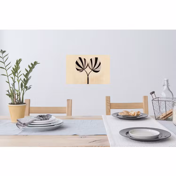 Wandtattoo – Blätter - Gestreift - Stängel - Beige — 4