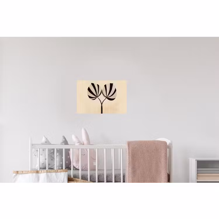 Wandtattoo – Blätter - Gestreift - Stängel - Beige — 5