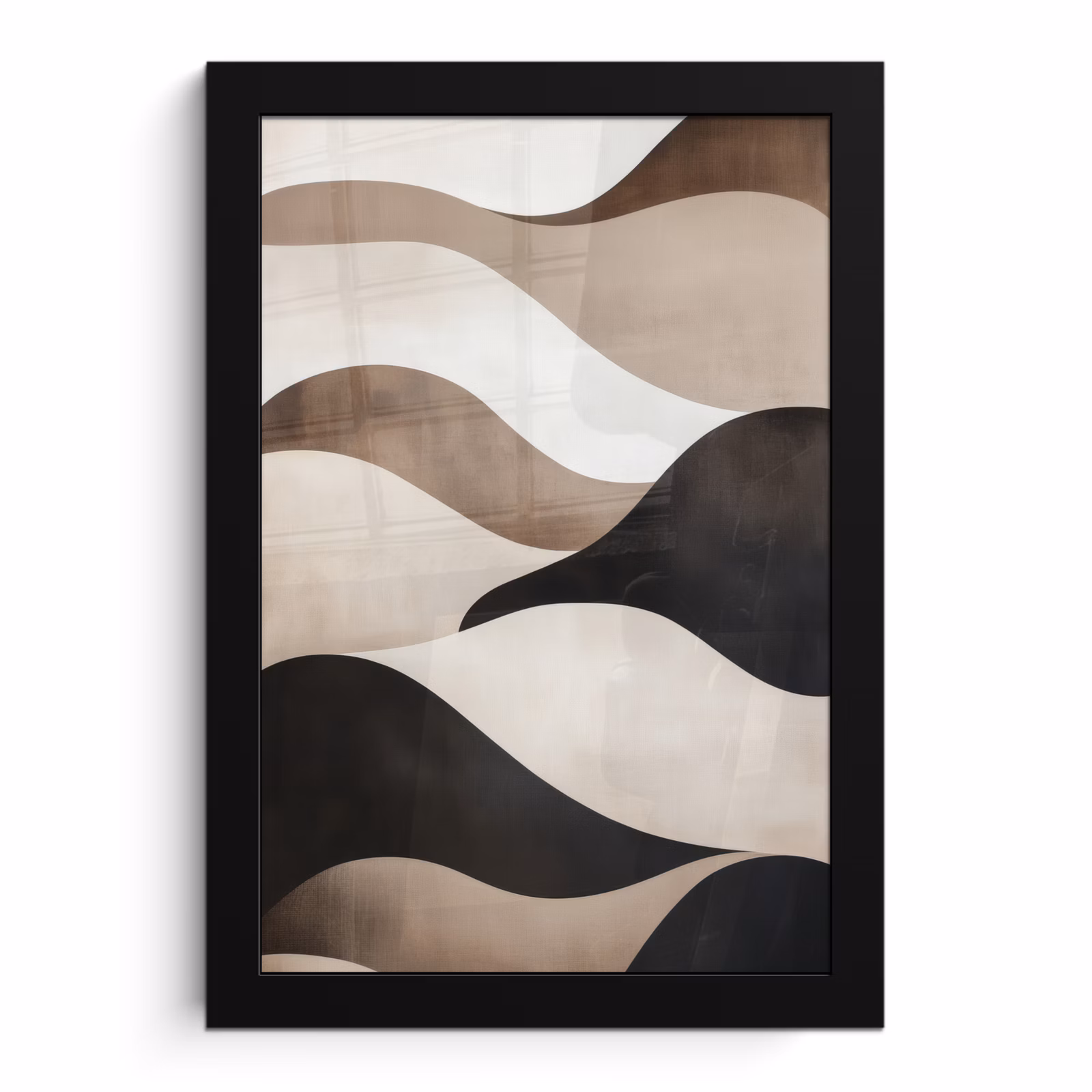 Bilder mit Rahmen - Wellen - Abstrakt - Beige — 1