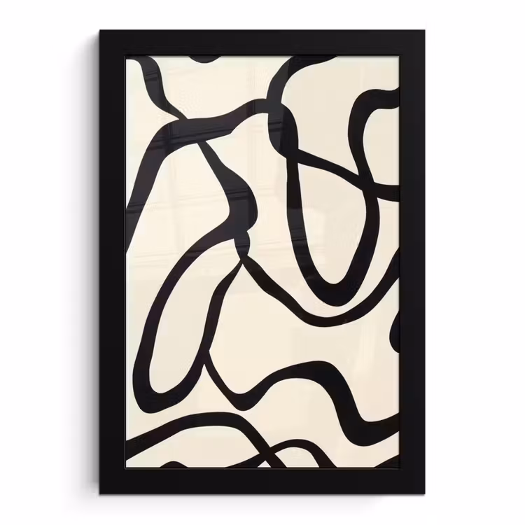 Bilder mit Rahmen - Abstrakt - Linien - Modern - Beige — 1