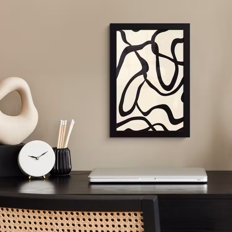 Bilder mit Rahmen - Abstrakt - Linien - Modern - Beige — 2