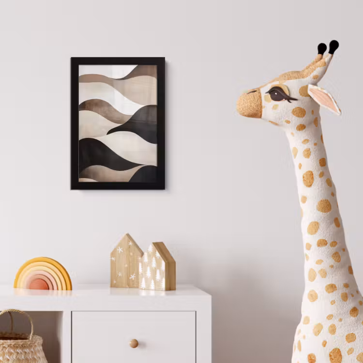 Bilder mit Rahmen - Wellen - Abstrakt - Beige — 5