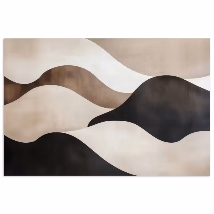Poster - Wellen - Abstrakt - Beige — 1