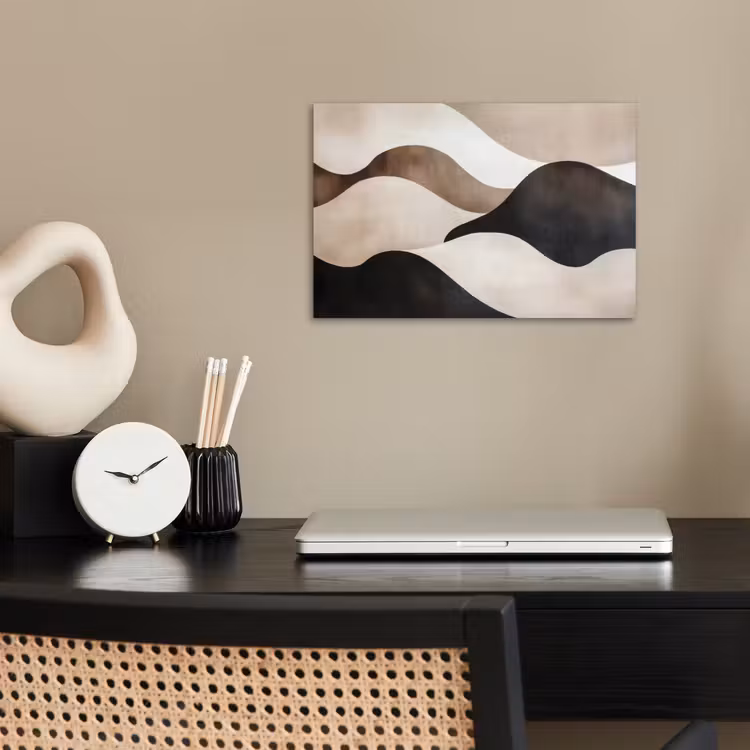 Poster - Wellen - Abstrakt - Beige — 2