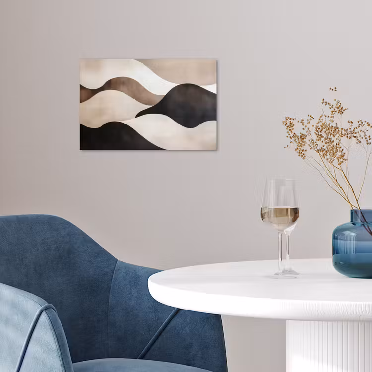 Poster - Wellen - Abstrakt - Beige — 4