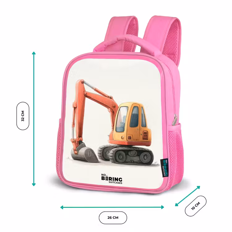 Rucksack Kind - Rosa - Bagger - Signiert - Orange — 4