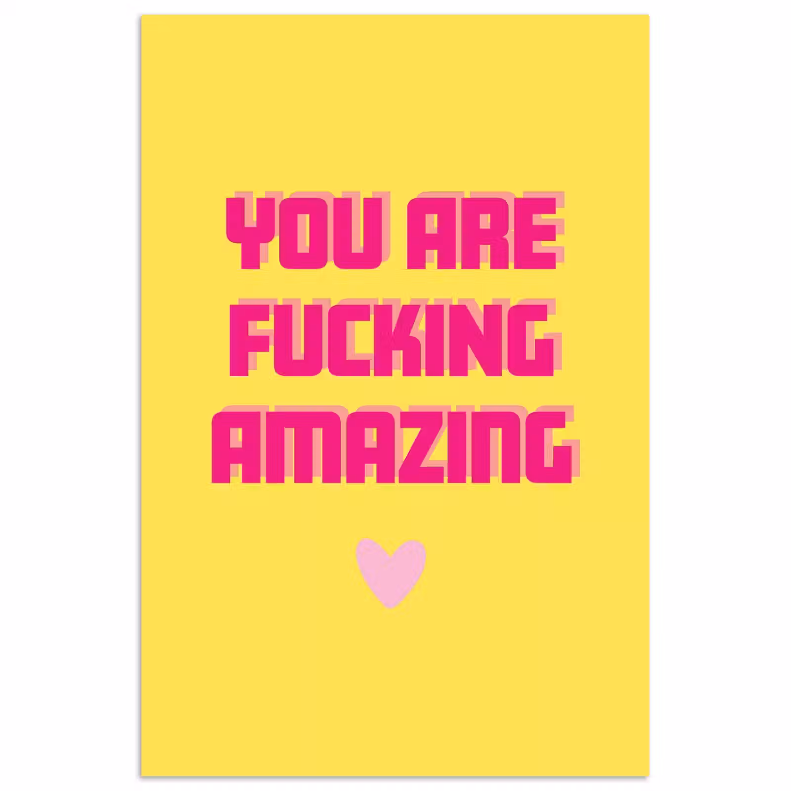 Poster - Gelb - Valentinstag - Text — 1