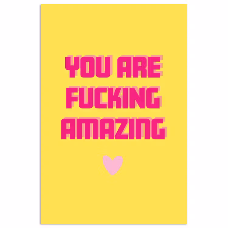 Poster - Gelb - Valentinstag - Text — 1