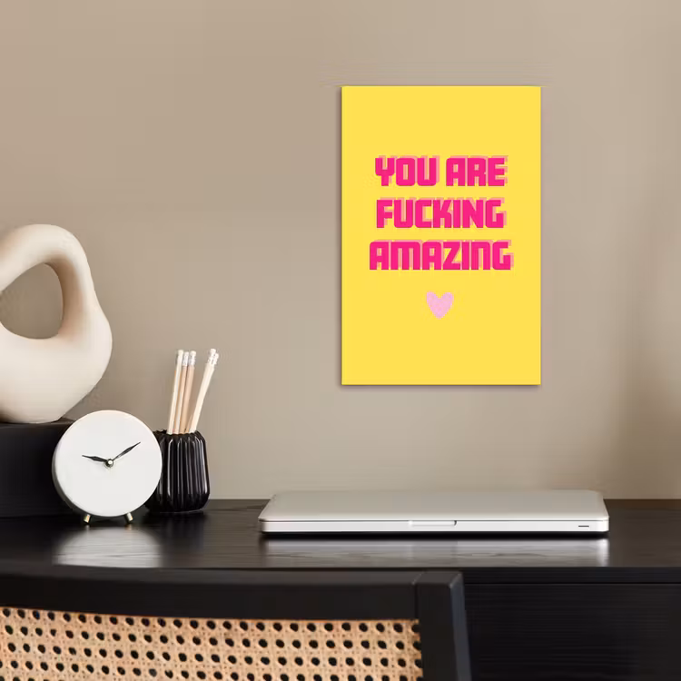 Poster - Gelb - Valentinstag - Text — 2