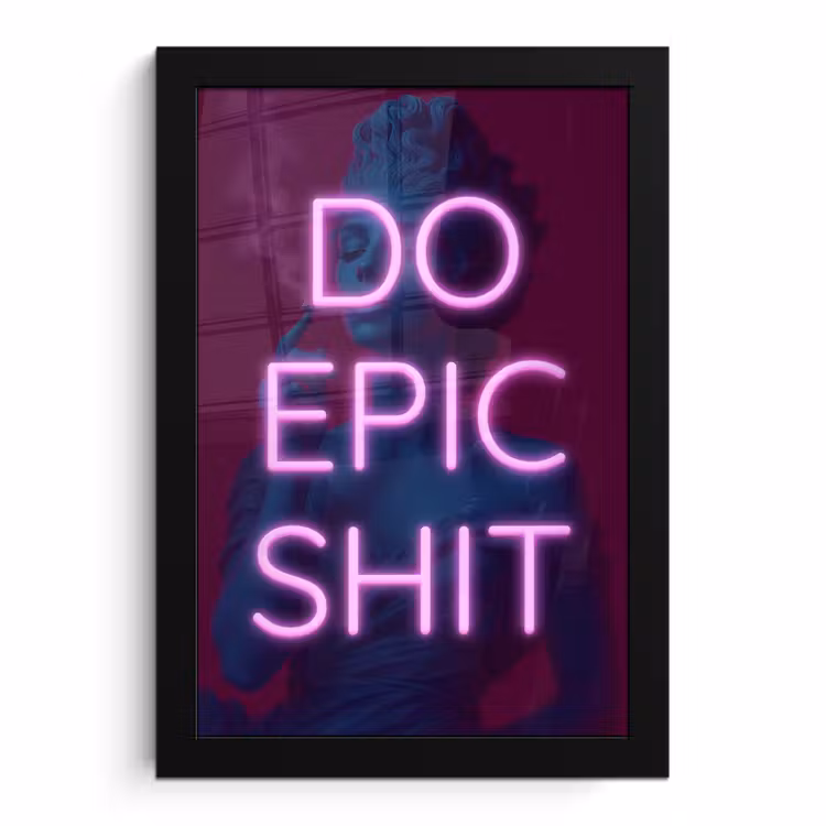 Bilder mit Rahmen - Büste - Neon - LED - Buchstaben — 1