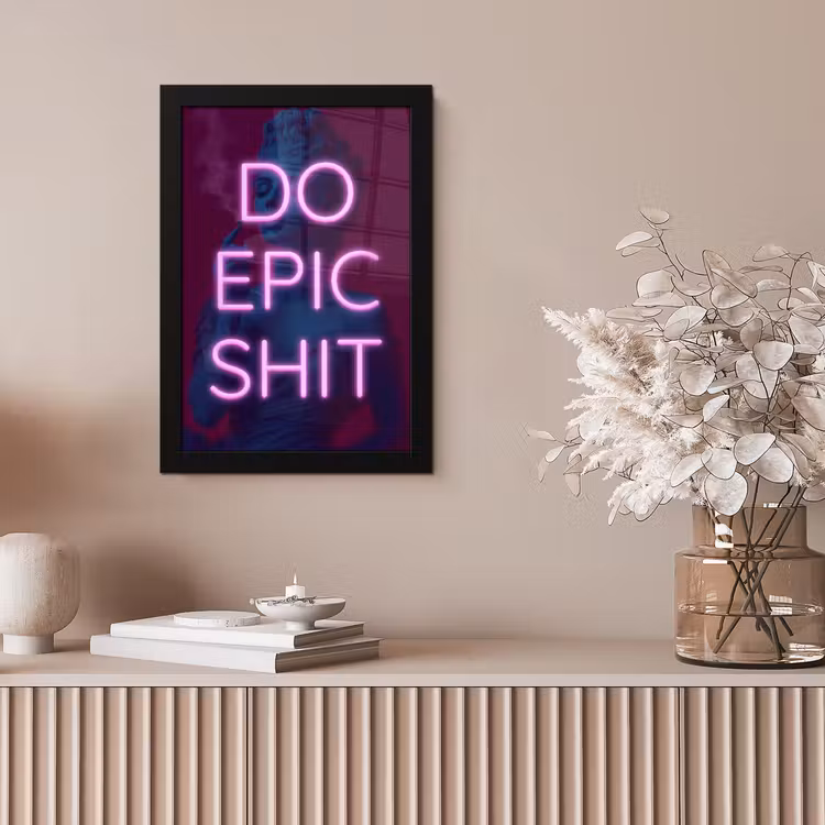 Bilder mit Rahmen - Büste - Neon - LED - Buchstaben — 4