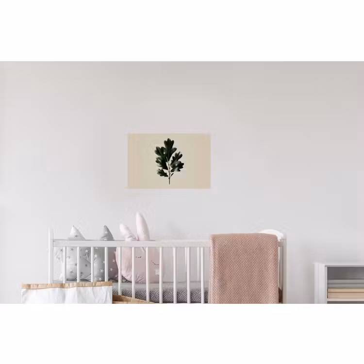 Wandtattoo – Eichenblätter - Beige - Grün - Gewellte Ränder — 5